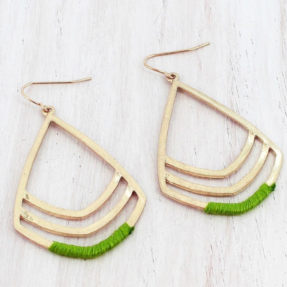 Tear Drop Fabric Earrings! NEW!